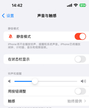 景德镇苹果15Pro维修网点分享iPhone15Pro系列机型中隐藏静音图标 